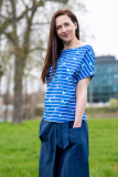 pruhované triko Nicole Blue