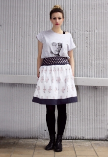 sukně Pierrot bianco