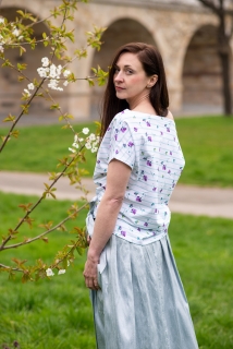 pruhované triko Nicole Mint