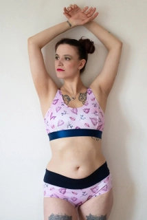 kalhotky Purple Flowers bio